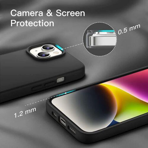 Case For iPhone Black  XR 14 13 12 11 Pro Max XS X  Shockproof Silicone Cover-PA00101+Veeddydropshipping