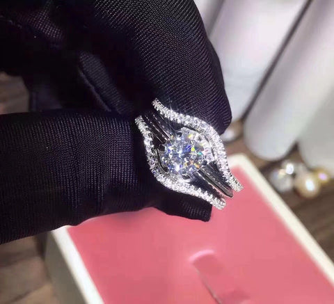 Luxury Wedding Rings Sets Best Quality Synthetic ring -JW00437-Veeddydropshipping