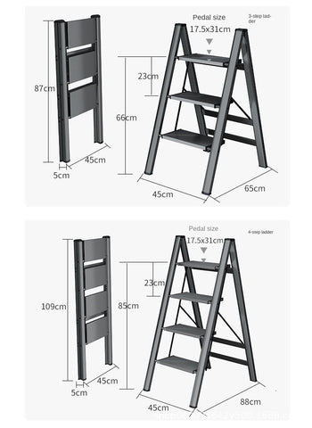Folding Step Stool Anti-slip Wide Pedal-HA01651-Veeddydropshipping