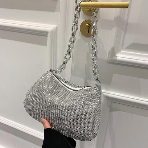 Shiny Crystal Female Dinner Party Wedding Purses Handbag-BS00227-Veeddydropshipping