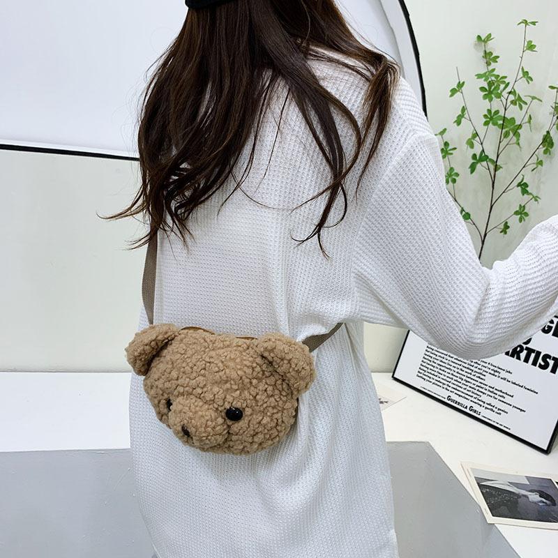 Cute Kid Girls Bear Plush Shoulder Bag for Children Kids-TB00023-Veeddydropshipping