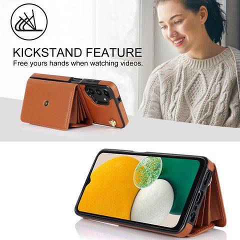 Luxury Leather Phone Case For Samsung Galaxy A73 A71 A70 A53 A52 A51 A50-PA00233-Veeddydropshipping