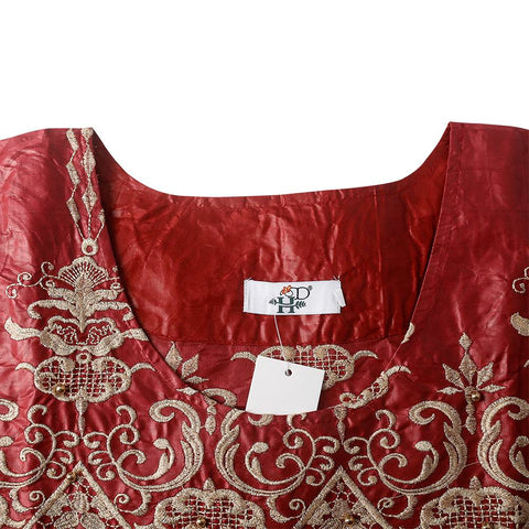 Women African Bazin Riche Dashiki Embroidery Dresses-WF01512-Veeddydropshipping