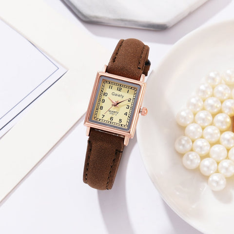 Leather Belt Dress Quartz Clock Square Dial Sport Casual -JW01114-Veeddydropshipping