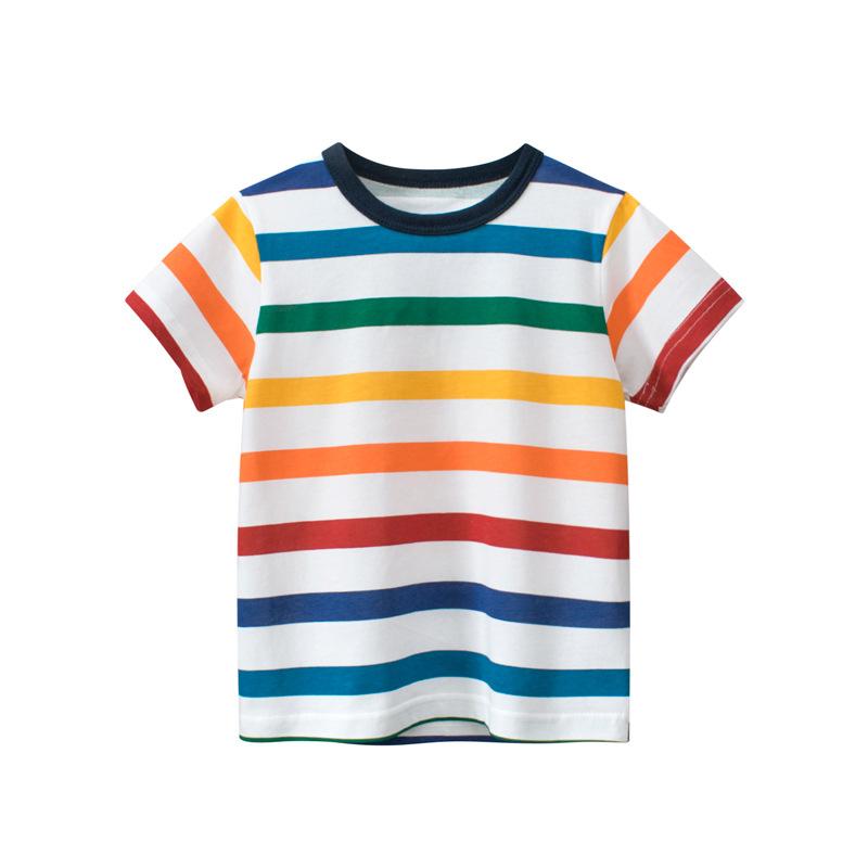 Children Clothing Summer Baby Boys Striped Short Sleeve-Veeddydropshipping