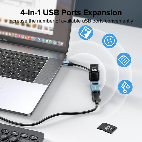USB 3.0 HUB Splitter USB-C Adapter Dock -CO00139-Veeddydropshipping