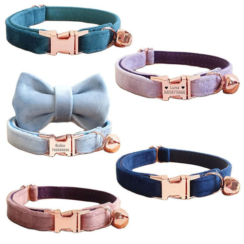 Cat Collar Personalized Customized ID Collars Bell-HA01380-Veeddydropshipping