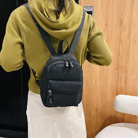 Trend Nylon Female Bag Small School Bags White Rucksack For-BS00021-Veeddydropshipping