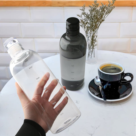 Plastic Water Bottle with Time Marker Creative-HA01275-Veeddydropshipping