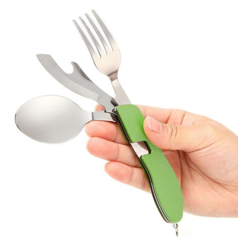 Tablespoon Set Spoon Knife Fork Bottle Opener  Folding-OS01255-Veeddydropshipping