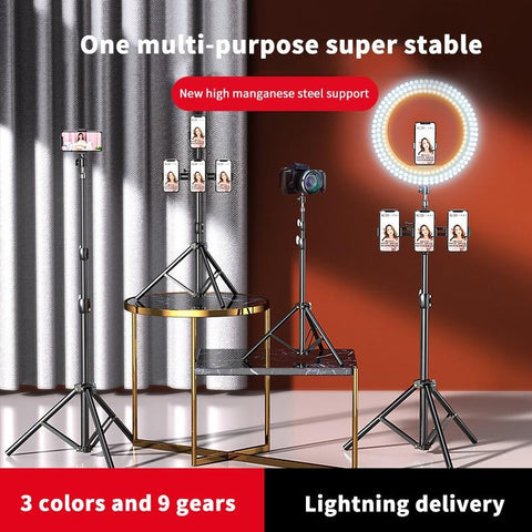 Mobile Phone Live Bracket Tripod Desktop Ground Lighting Lamp -CE00499-Veeddydropshipping