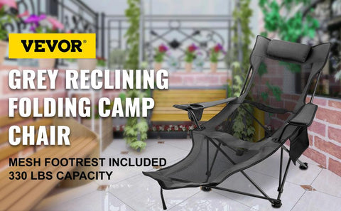 Outdoor Folding Camp Chair Backrest With Footrest-HA01636-Veeddydropshipping
