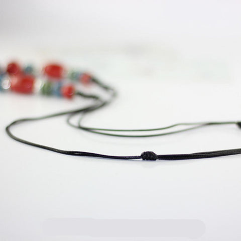 Retro beautiful style Handmade ceramic pendant necklace-JW01241-Veeddydropshipping