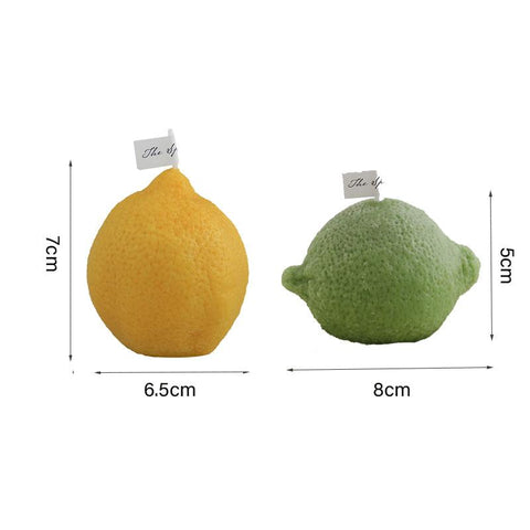 3D Aromatherapy Candle Lemon Shape Cheese Soybean Candle-HA00363-Veeddydropshipping