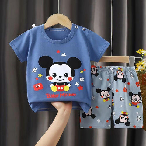 Mickey Mouse Short Sleeved Suit Toddler Costume Clothes Baby Boys Clothing-Veeddydropshipping-6