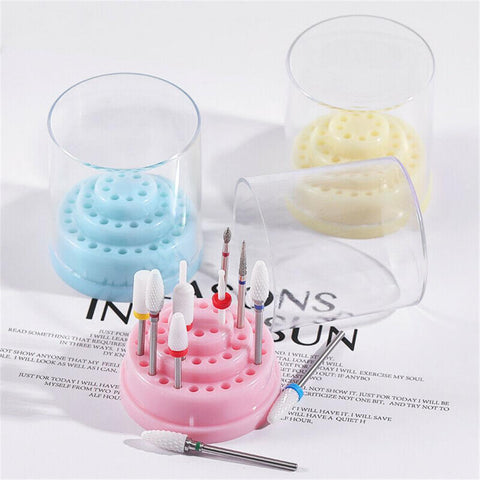 Acrylic Nail Drill Bits Storage Box Holder Display Nail Files -BH01053-Veeddydropshipping