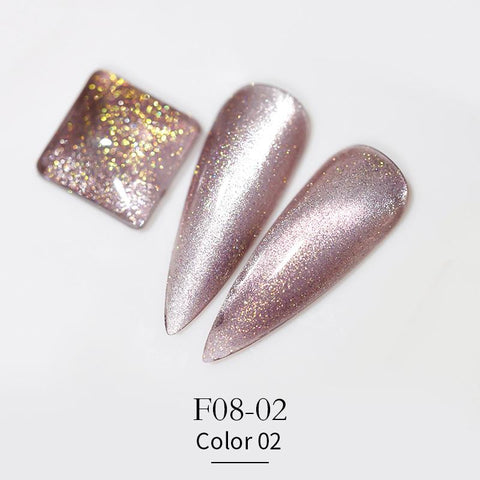 Cat Eye Nail Gel Polish Magnet Hybrid Laser Colorful Nail Art -BH00995-Veeddydropshipping