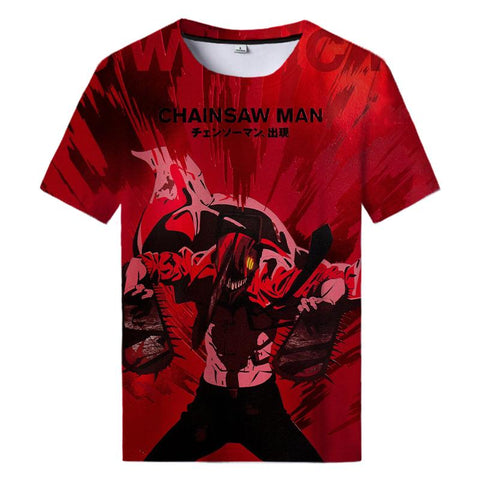 Japanese fashion anime chainsaw man 3d printed T-shirt-MF00063-Veeddydropshipping
