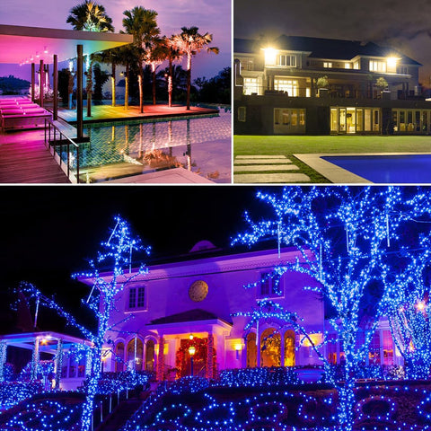 RGB LED Floodlight 30W Bluetooth Outdoor Smart Flood Light 110V 220V-TI00878-Veeddydropshipping