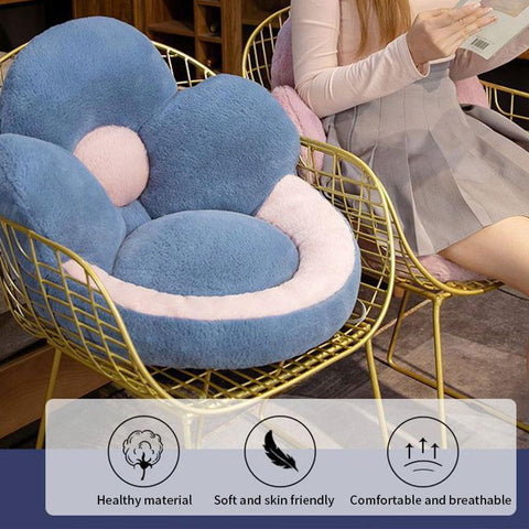 Flower Cushion Plush Decorative Pillow for Chair-HA00569-Veeddydropshipping
