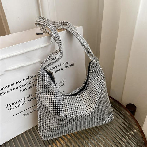Rhinestone Underarm Bag Evening Bag Wedding Shoulder Bag-BS00234-Veeddydropshipping