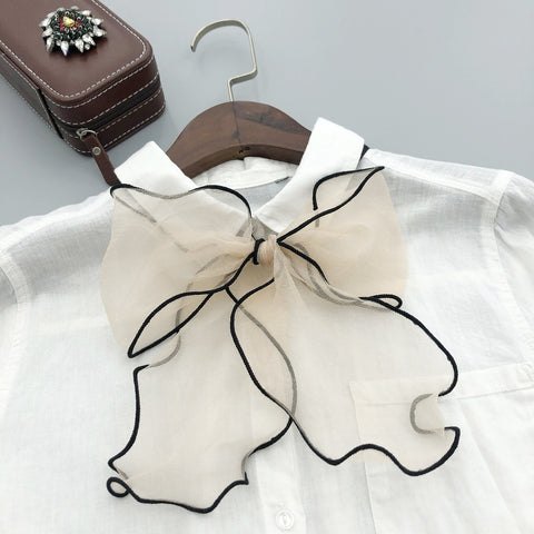 Bowknots Ties Women Detachable Collars-WF01243-Veeddydropshipping