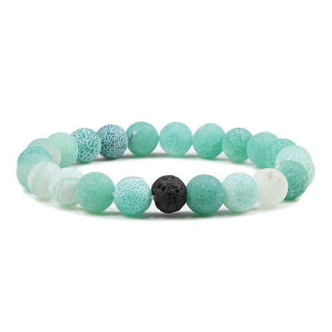1-2PCS Beaded Bracelets Bangles Set Natural Lava Stone-JW00924-Veeddydropshipping