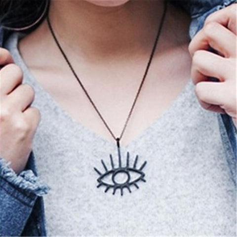 hollow out the eye pendant necklace fashion contracted-JW01279-Veeddydropshipping