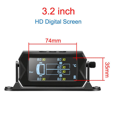 Digital LCD Alarm Car RV Truck TPMS with 6 External Sensors-AM00143-Veeddydropshipping
