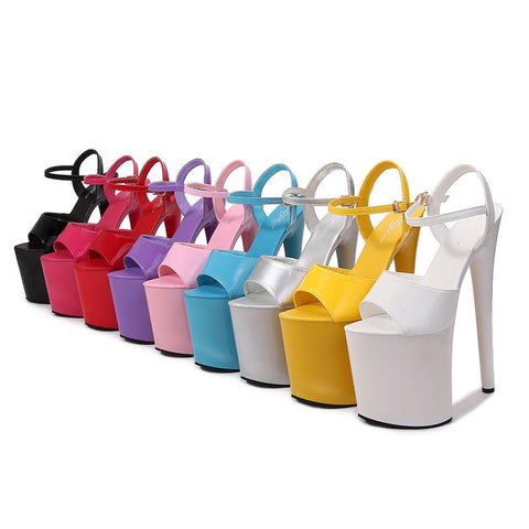 Dance Shoes Stripper High Heels  Sandals Party Club 20 CM Platform-BS00844-Veeddydropshipping