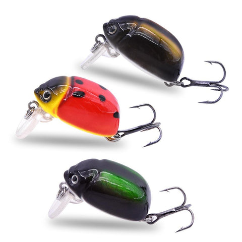 carnada Artificial ladybug Fishing Bait Insect Fishing Lures Topwater CrankBait Bass -OS00431-Veeddydropshipping