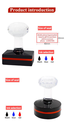 Personalized Logo Self inking Stamp Customized Photosensitive-HA00027-Veeddydropshipping