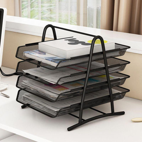 Assembled Hollow Magazine Holder Office Desk-HA01620-Veeddydropshipping