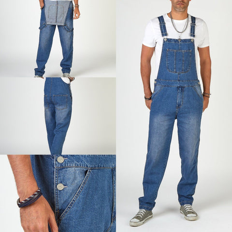 Pants Washed Full Length Jeans Jumpsuits Hip Hop Straight-MF00468-Veeddydropshipping