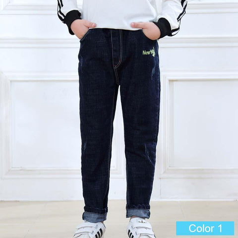SheeCute Boys Spring Autumn jeans Kids Denim pants casual Fit Stretch Straight-TB01311-Veeddydropshipping