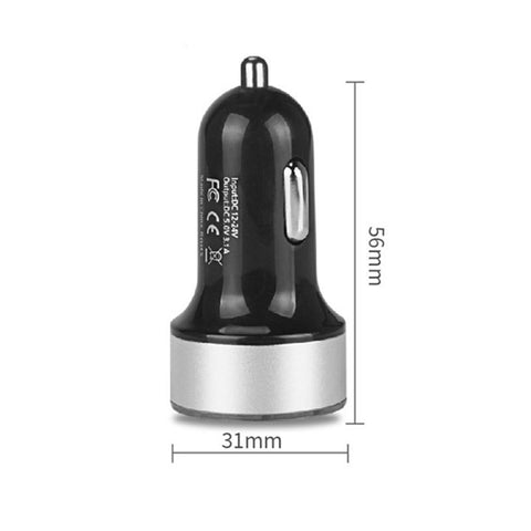 3.1A QC3.0 2 USB Car Charger 12-24V LED Digital Car Adapter-PA01124-Veeddydropshipping