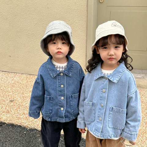Spring Unisex Children Denim Coats Boys Girls Outerwear-VeeddydropshippingSpring Unisex Children Denim Coats Boys Girls Outerwear-Veeddydropshipping