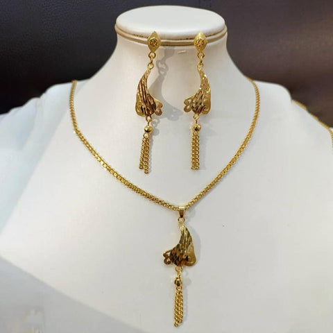 18K Gold Color  Jewelry Setsr Earrings and Necklace  -JW00301-Veeddydropshipping