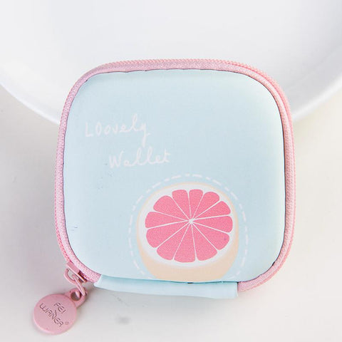Portable Mini Color Cute Girl Cosmetics Jewelry Key Coin Purse Round Zipper Wallet-PA00925-Veeddydropshipping