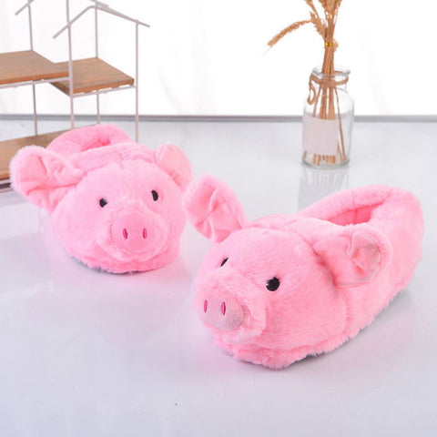 Cute Pig Animal Cartoon Plush Slippers Non-Slip-BS01158-Veeddydropshipping
