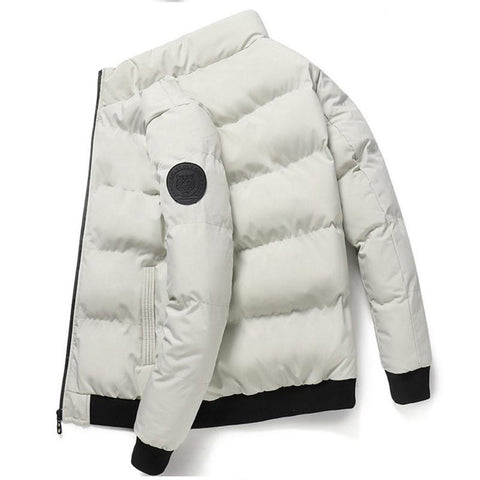 Tiger Head Logo Short Padded Men Jacket Thick-Veeddydropshipping