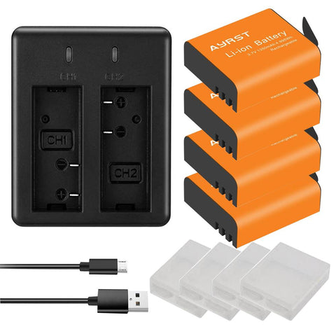 1350mAh PG1050 SJ4000 PG900 battery + USB Dual charger For SJCAM SJ5000 SJ6000 -CE00350-Veeddydropshipping