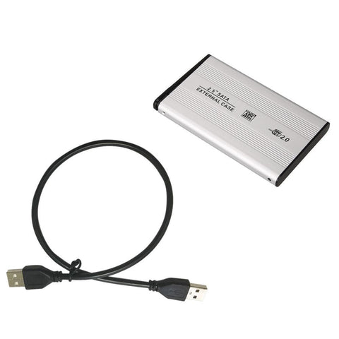 Aluminum Alloy 2.5 inch HDD Case USB 2.0 to SATA External Hard Drive Enclosure -CE01356-Veeddydropshipping