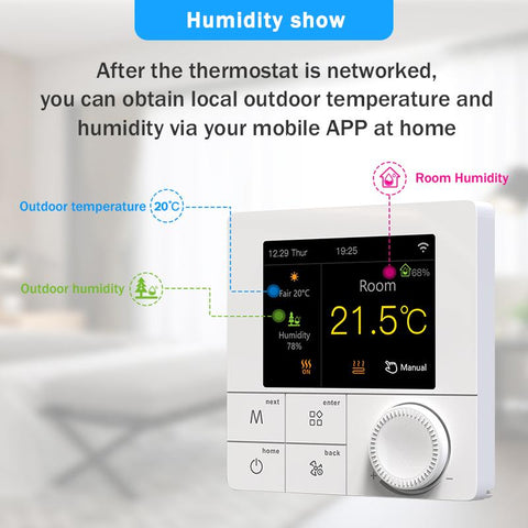 Tuya  WiFi Thermostat Electric Floor Heating Water/Gas Boiler Smart Termostato-TI01008-Veeddydropshipping