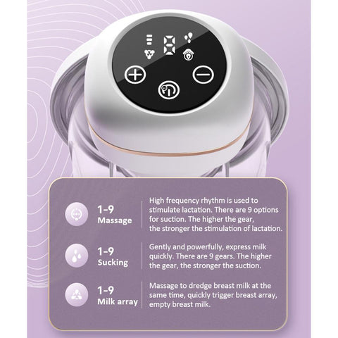 Hands Free Milk Pump Wearable Electric Breast Pump LCD Display Low-TB00652-Veeddydropshipping