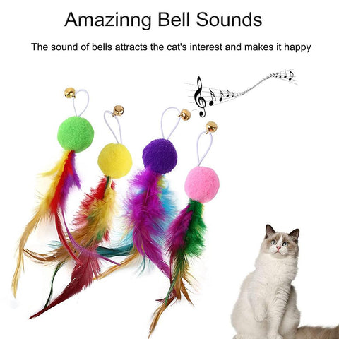 Retractable Cat Feather Toy Set-HA01377-Veeddydropshipping