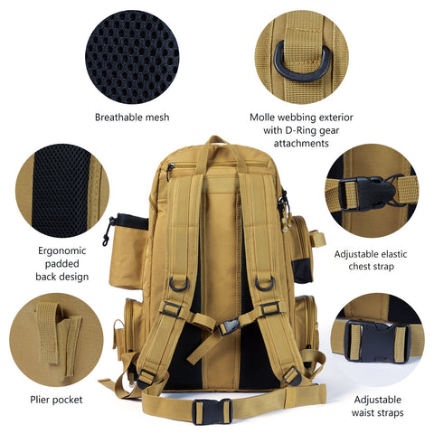 Bassdash Fishing Tackle Backpack-OS00606-Veeddydropshipping