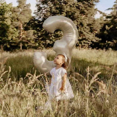 Cream Number Balloons with Crown-HA00592-Veeddydropshipping