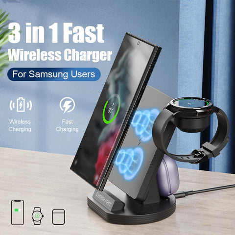 Wireless Charger 3 in 1  Type-C Charging Dock Stand-Veeddydropshipping