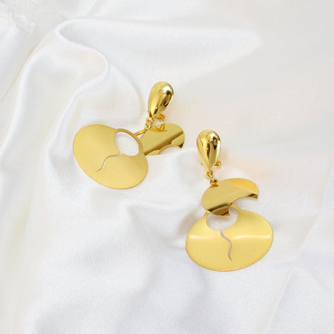 Fine Jewelry Gold Color Wedding Necklace And Earring Set-JW01331-Veeddydropshipping